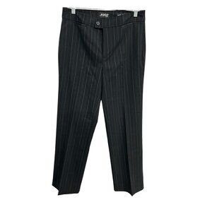 NYDJ Black Pinstripe Womens Slim Leg Dress Pants Size 10